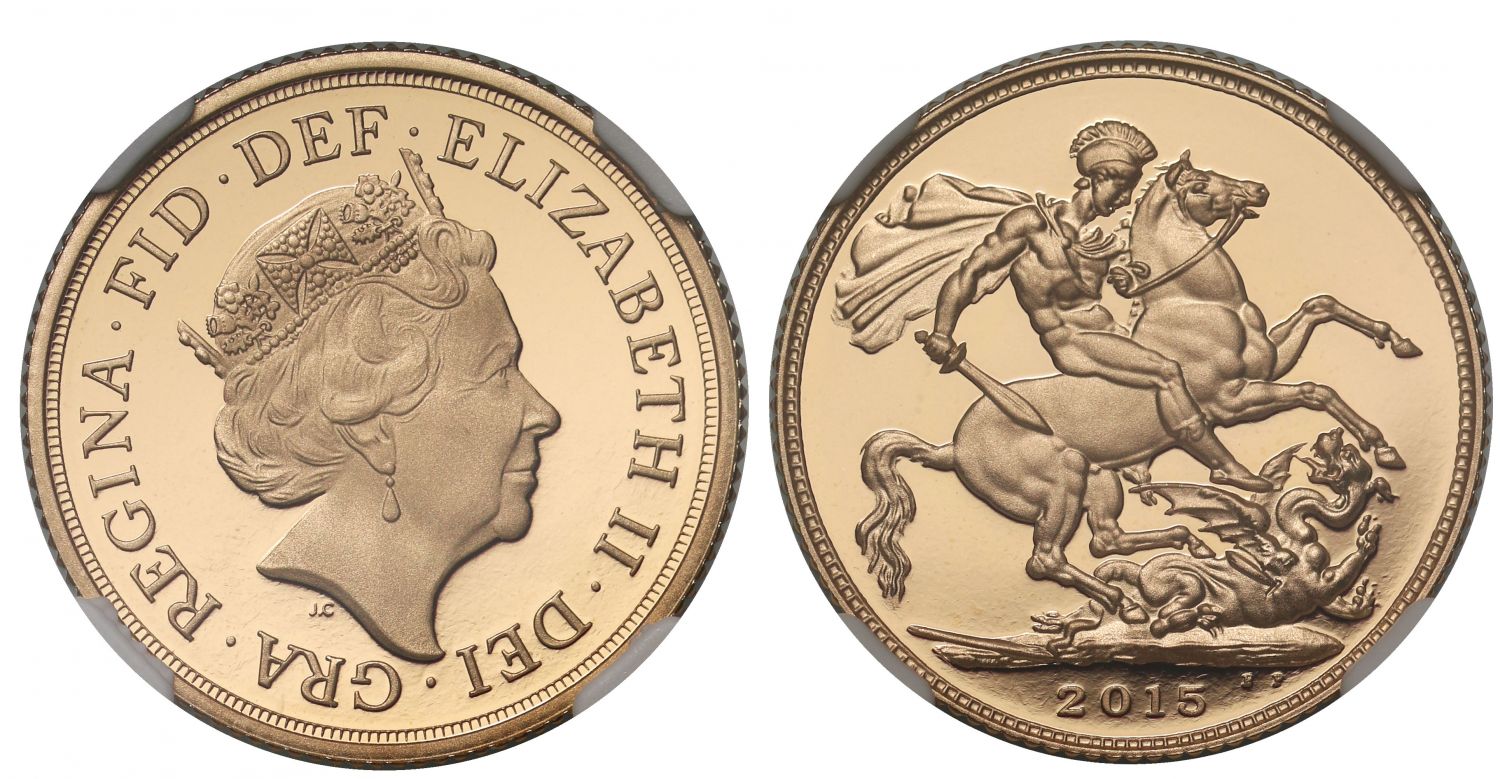 Elizabeth II 2015 JC proof Sovereign PF70 UCAM