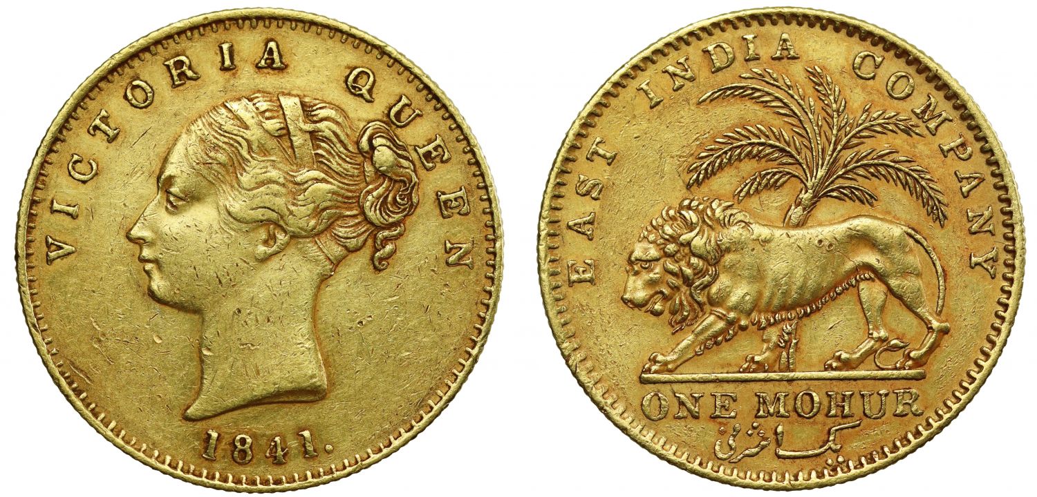 AU Details | Victoria, Gold Mohur, 1841, Continuous Legend.