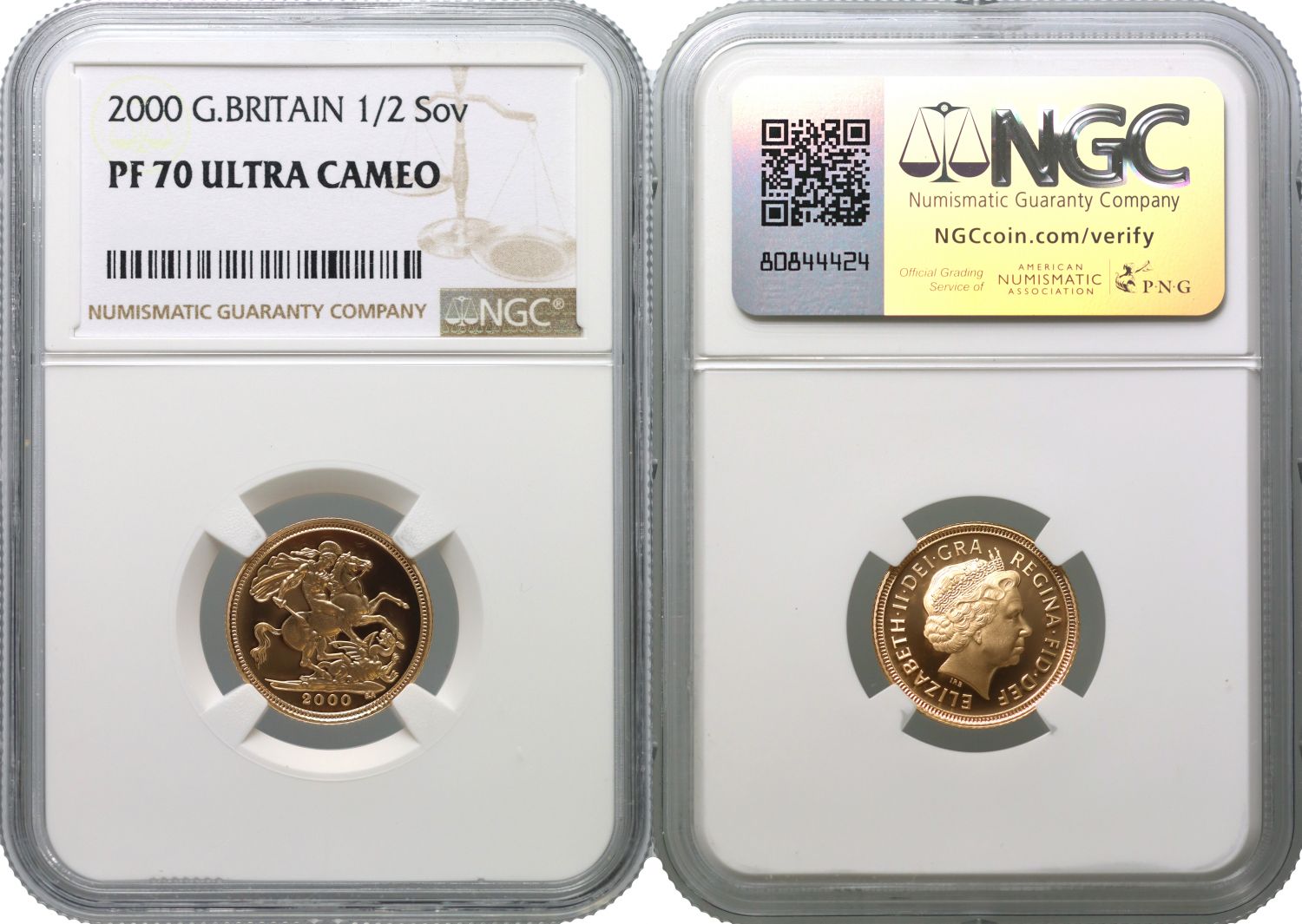 * Elizabeth II 2000 proof Half-Sovereign