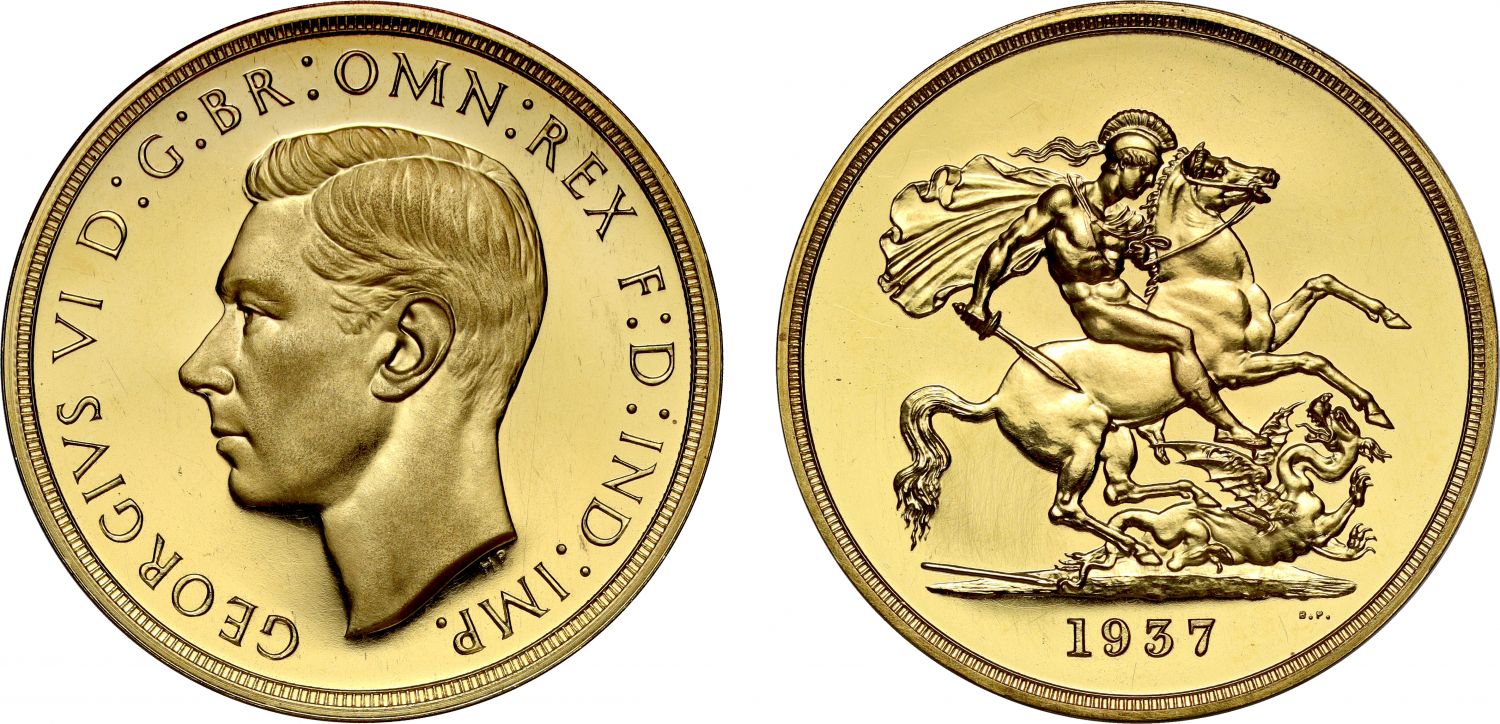 George VI 1937 proof Five-Pounds