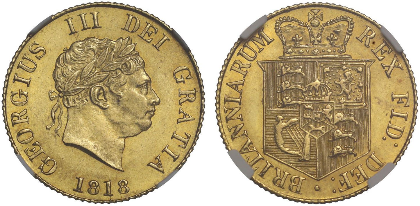 George III 1818 Half-Sovereign MS61