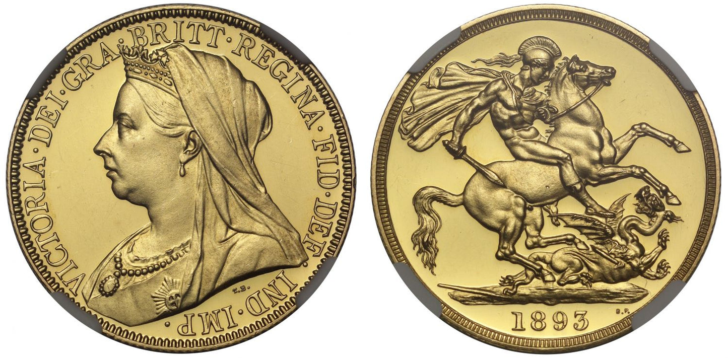 Victoria 1893 proof Two-Pounds PF62 Cameo