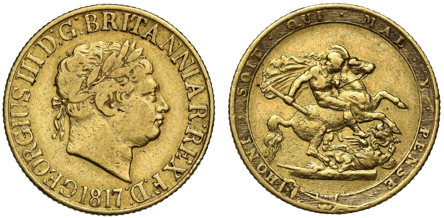 George III 1817 Sovereign, first year of issue