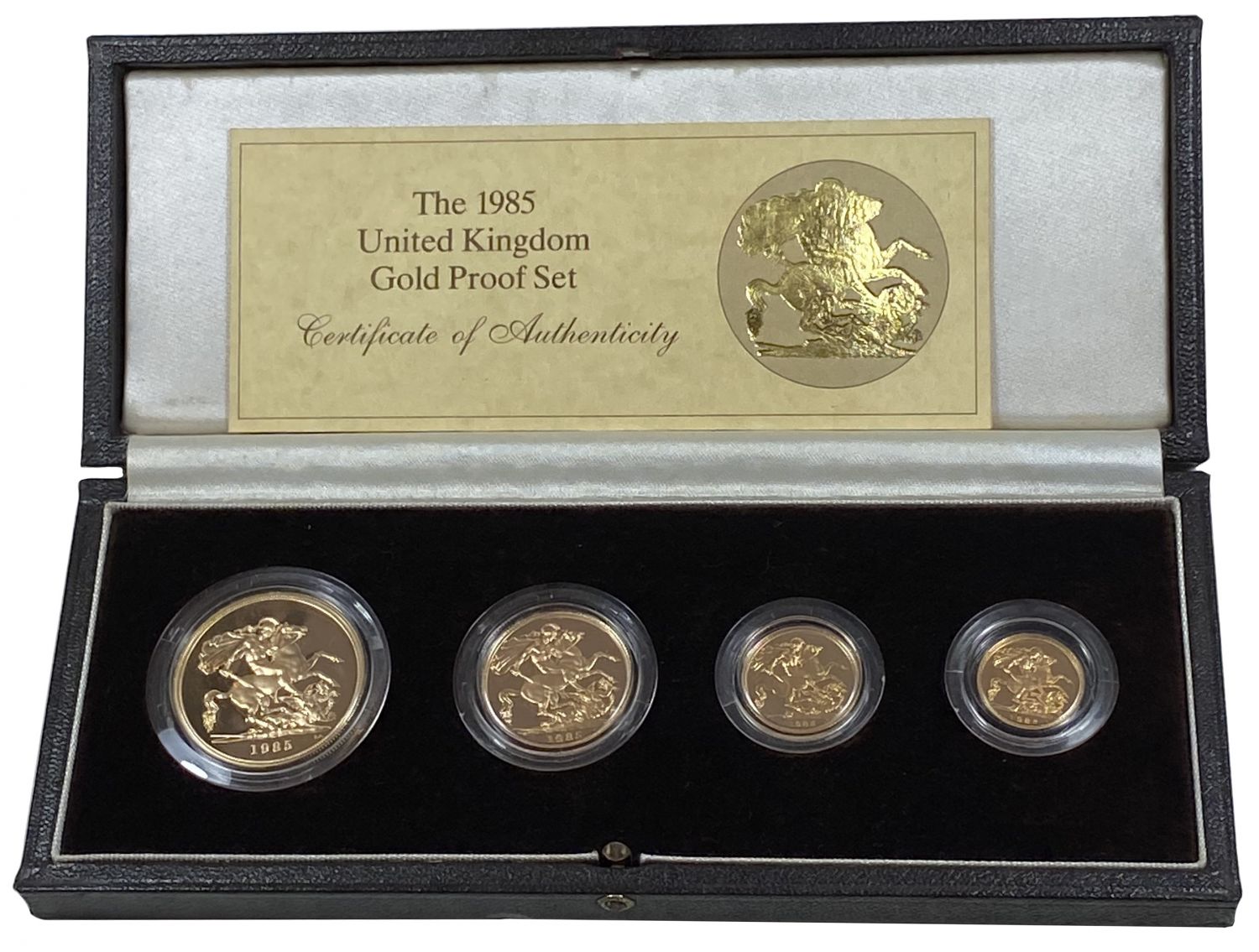 Elizabeth II 1985 4-coin proof Set