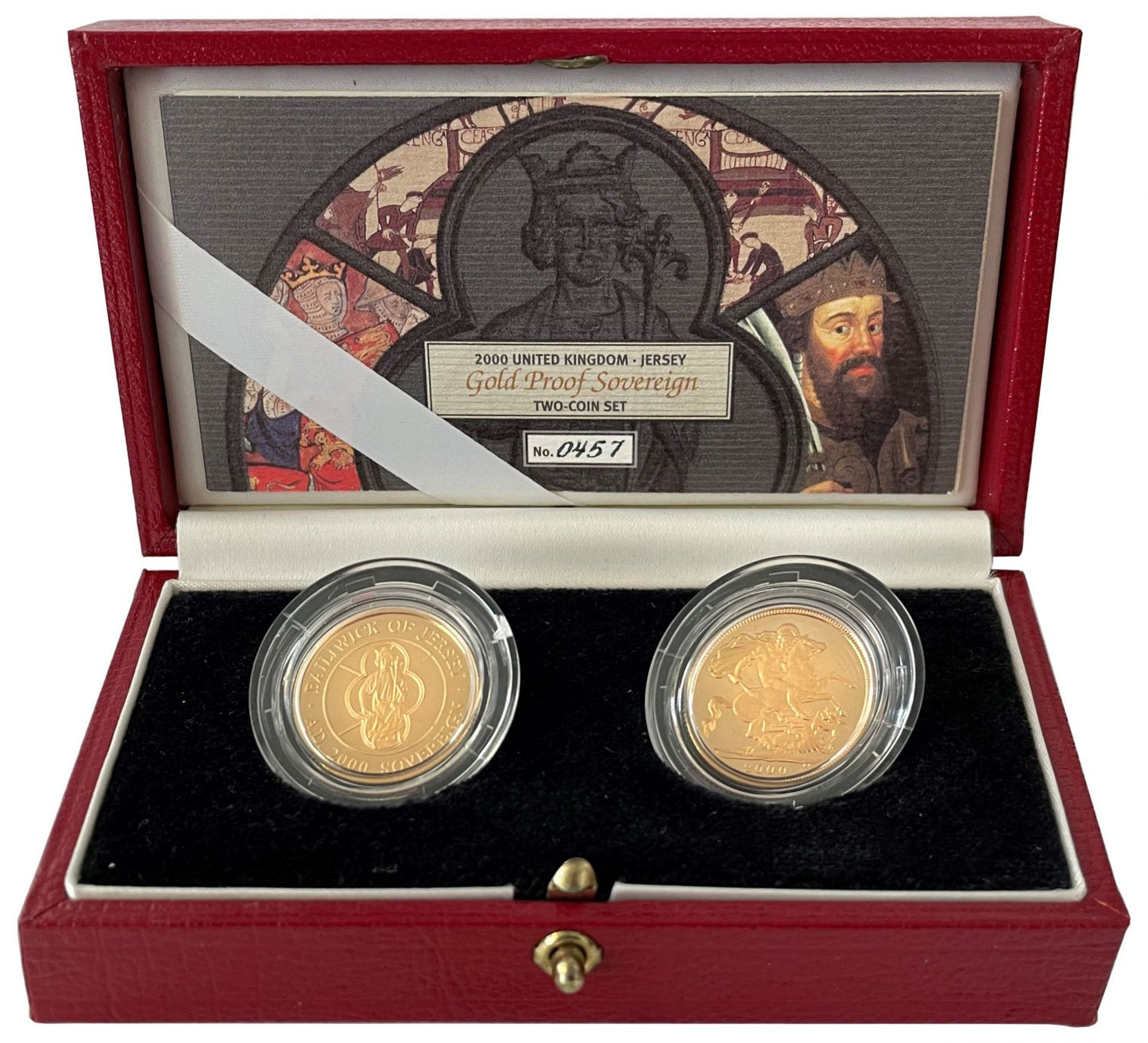 Elizabeth II 2000 gold proof 2-coin Sovereign Set