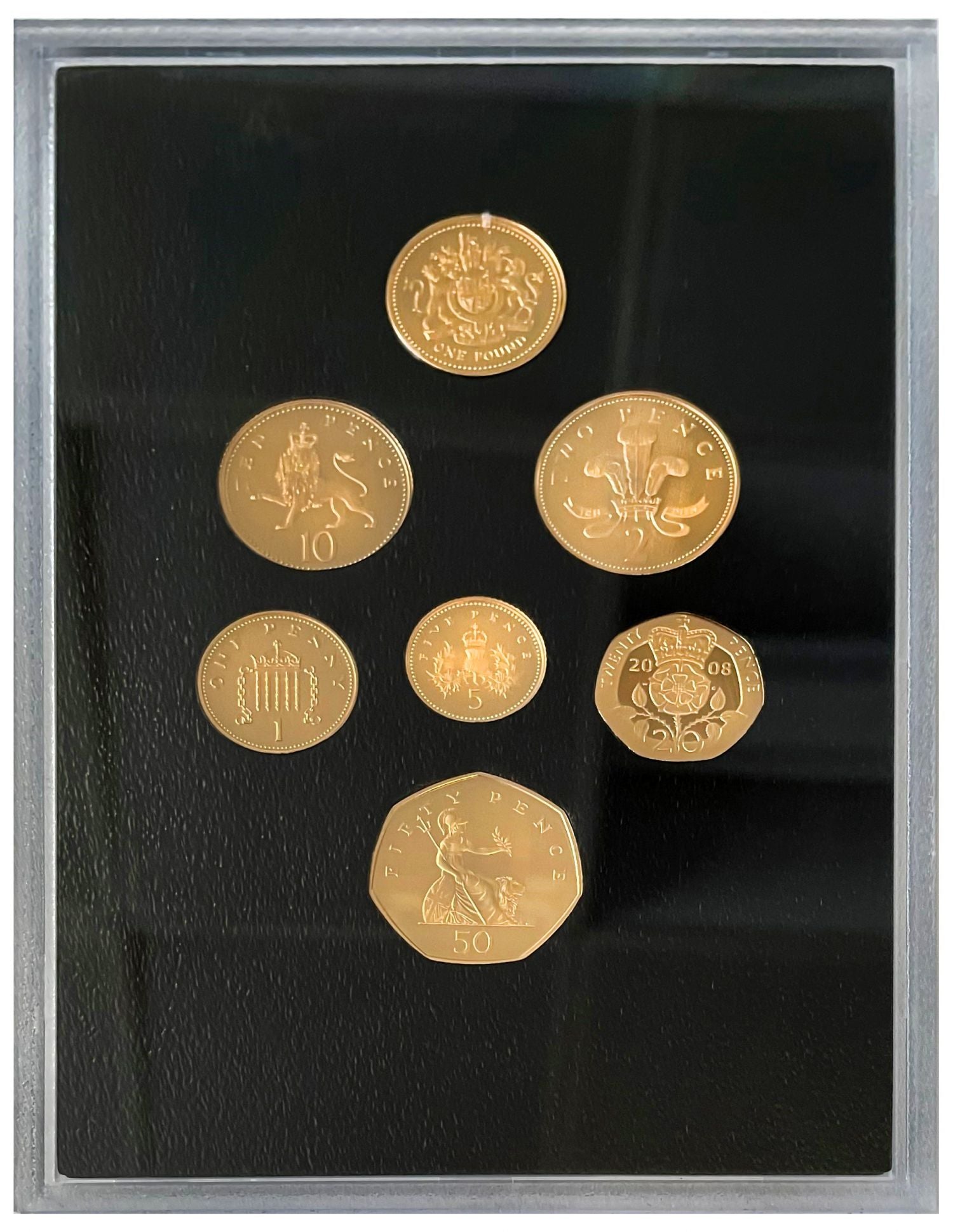 Elizabeth II 2008 7-coin proof Set Emblems of Britain