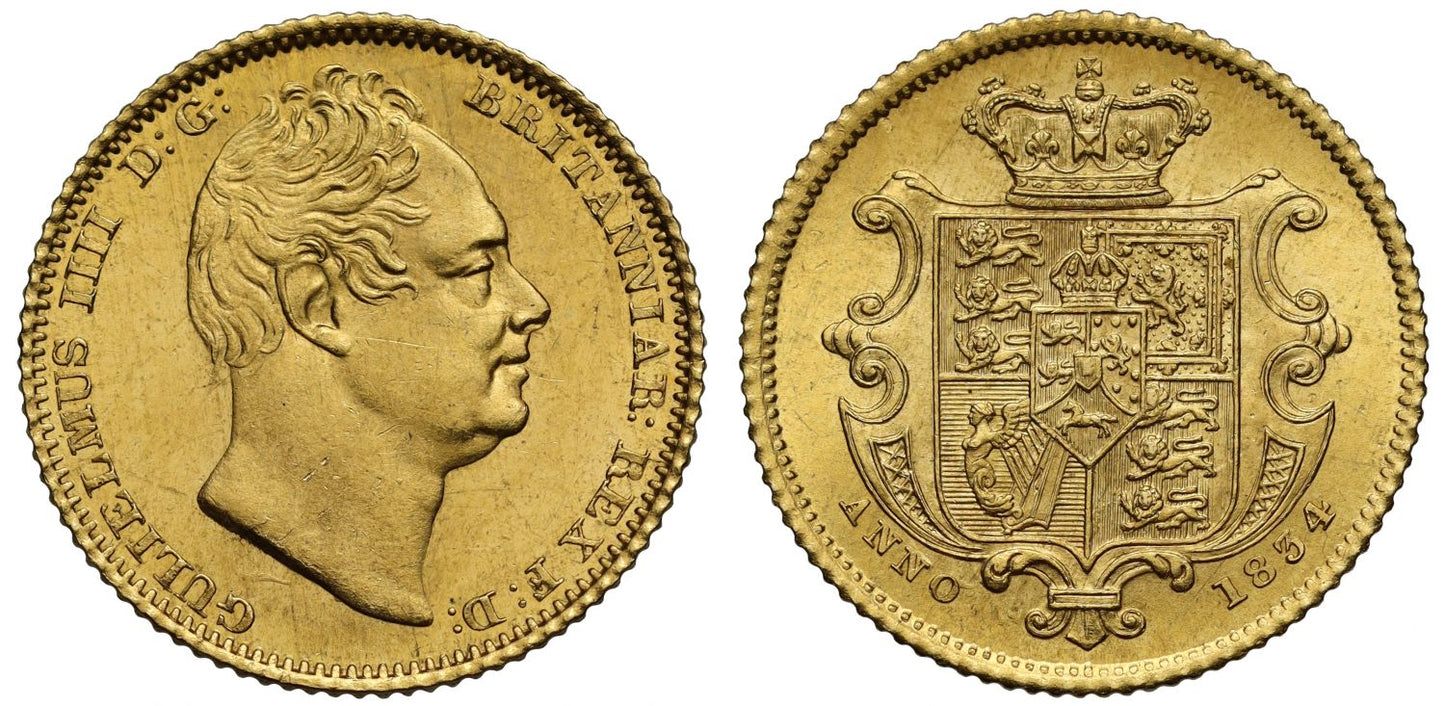 William IV 1834 Half-Sovereign MS64