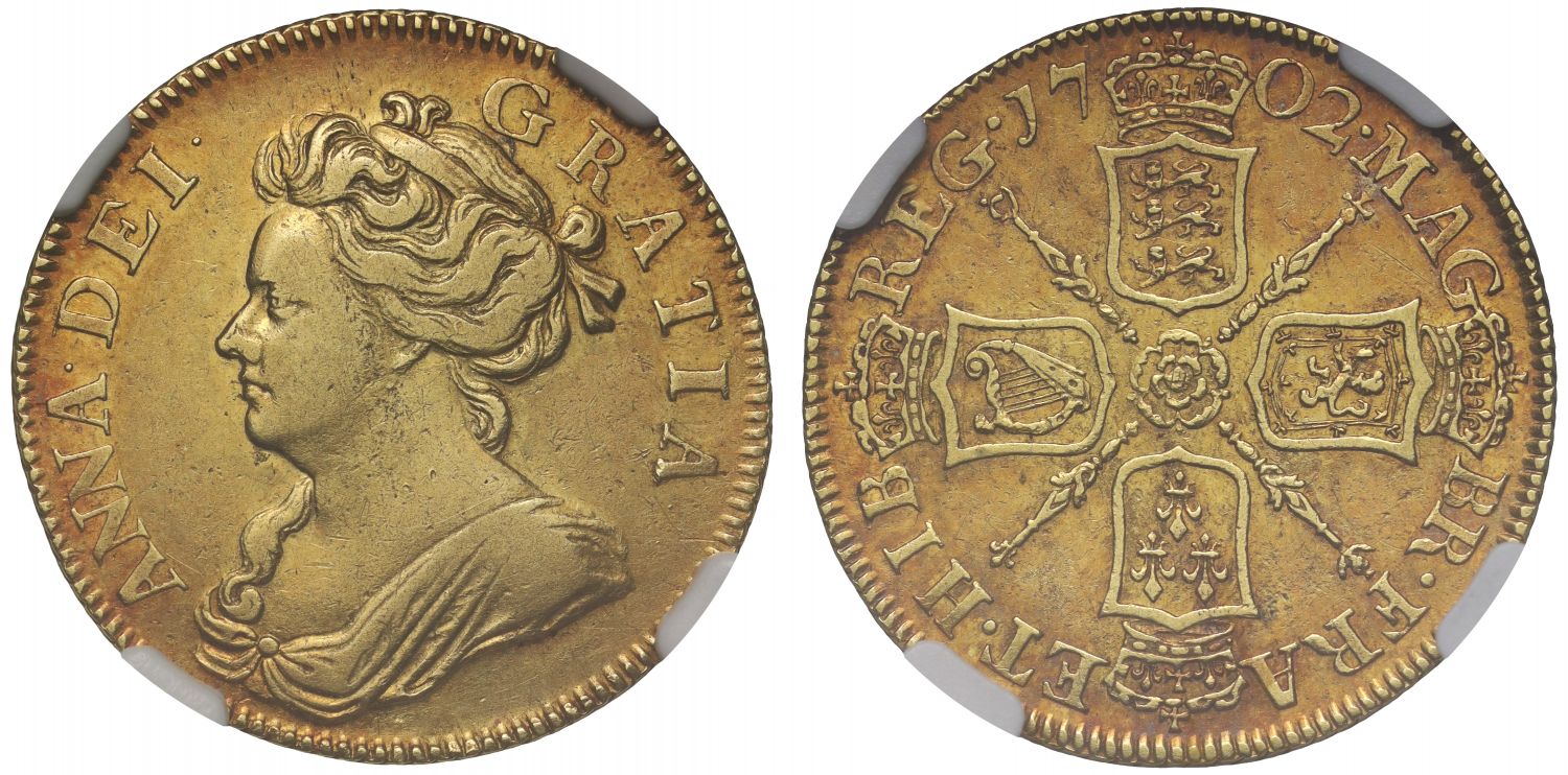 Anne 1702 Guinea, Accession year pre-Union with Scotland, AU50