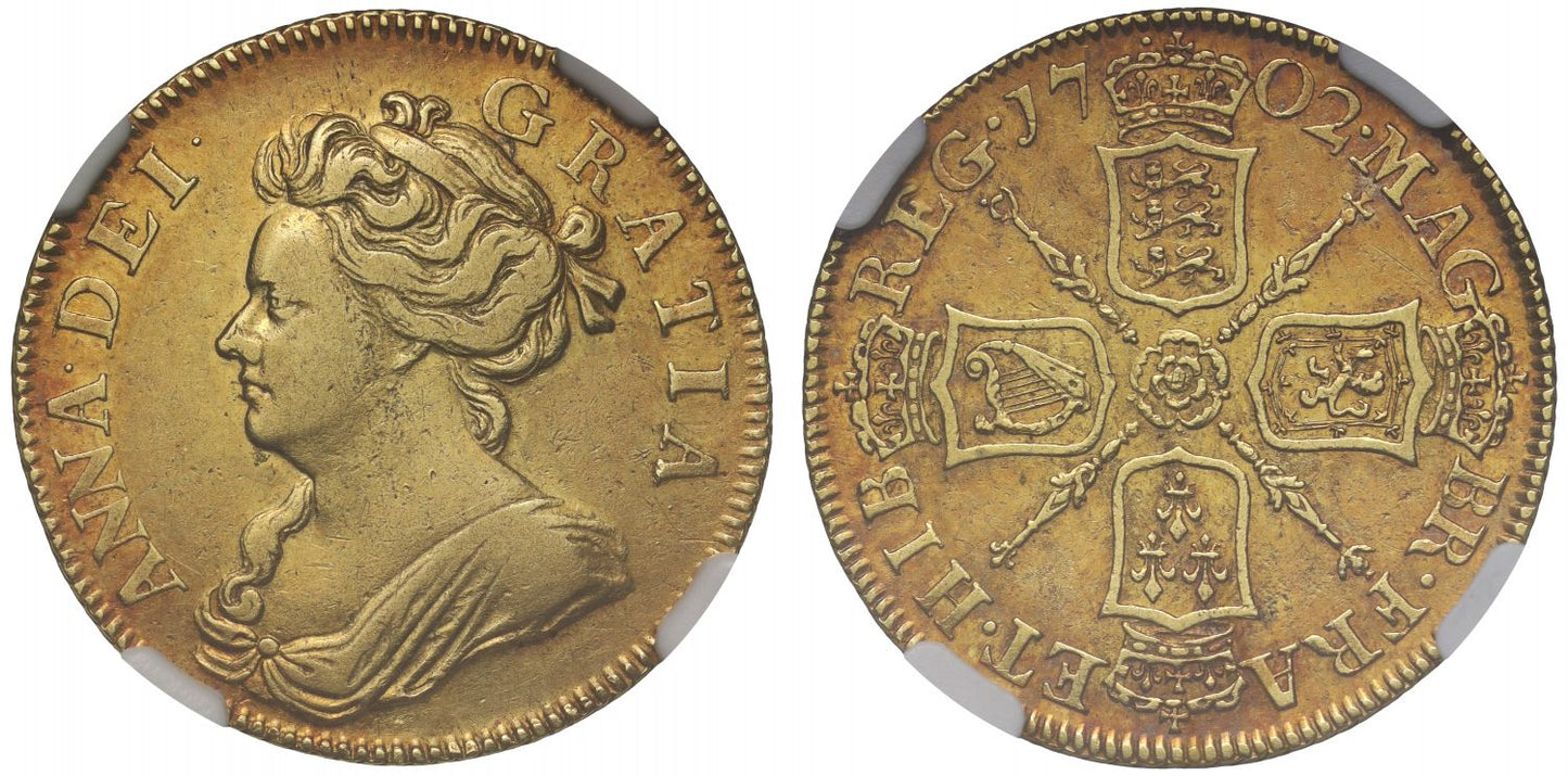 Anne 1702 Guinea, Accession year pre-Union with Scotland, AU50