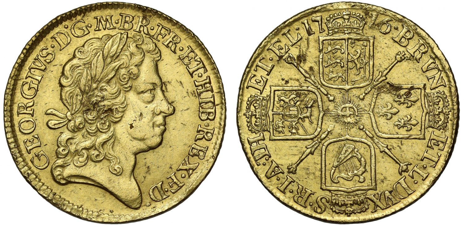 George I 1716 Guinea, 4th head
