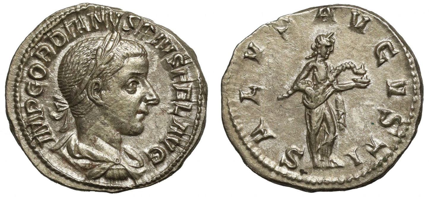 Gordian III, silver Denarius.