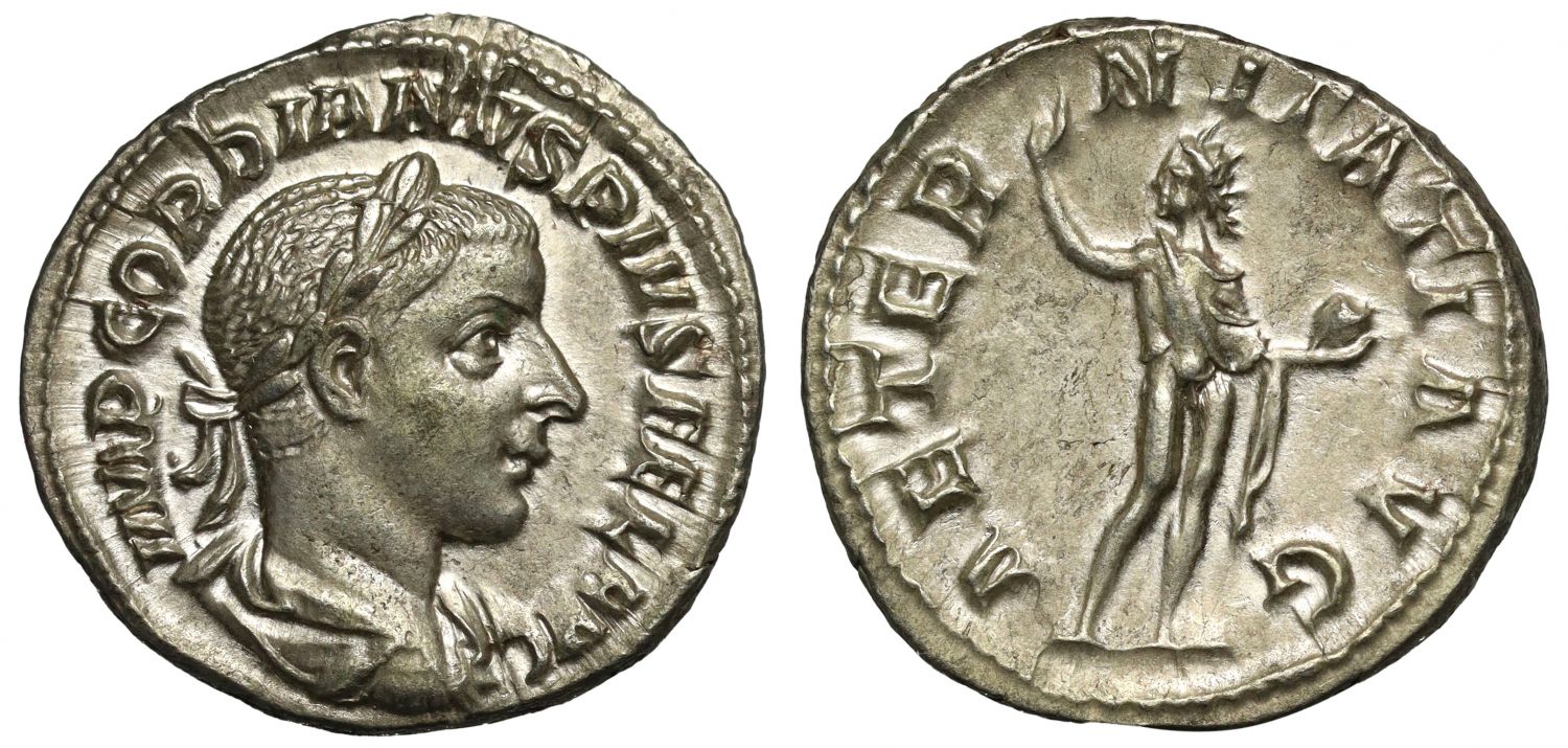 Gordian III, silver Denarius.