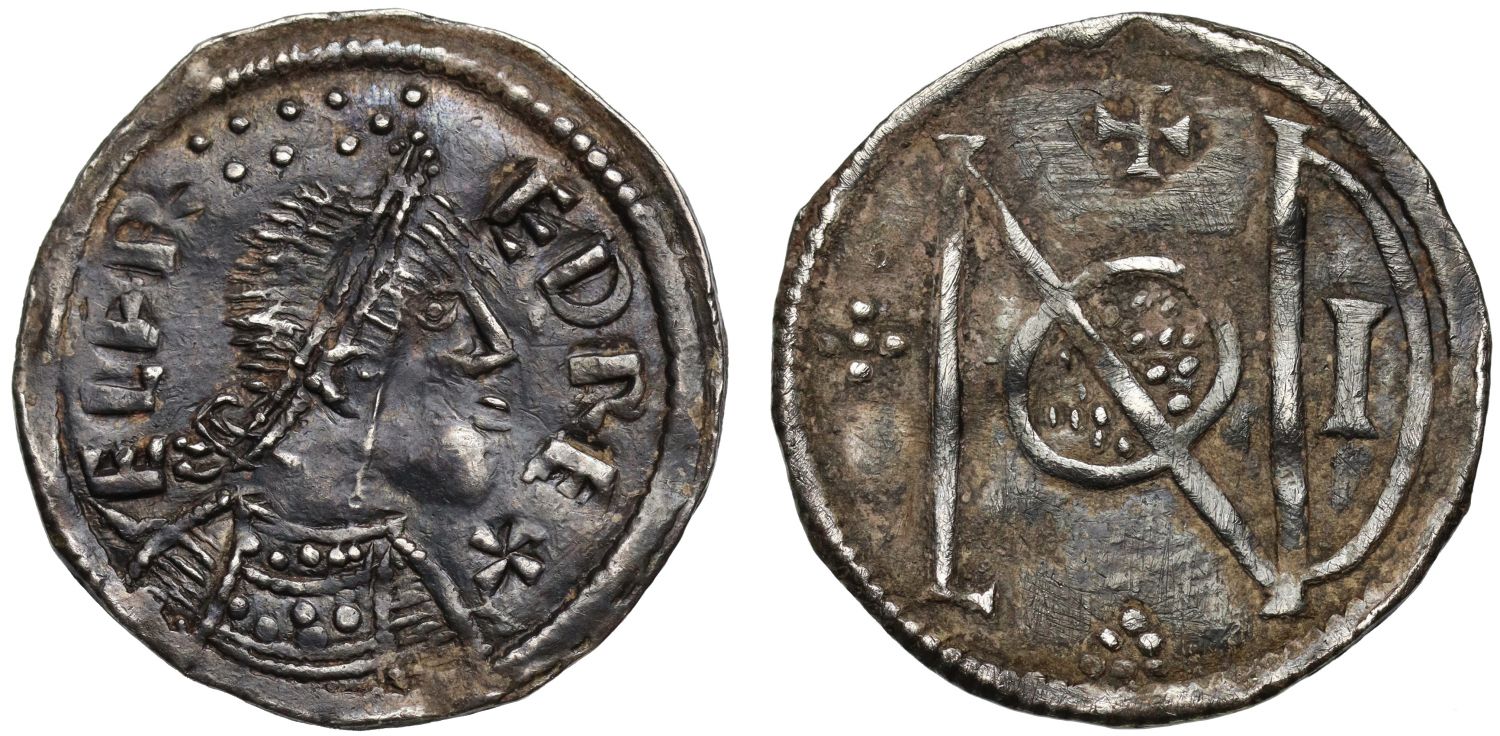 Alfred the Great Penny, Portrait type, Londonia monogram, Ex Wells collection