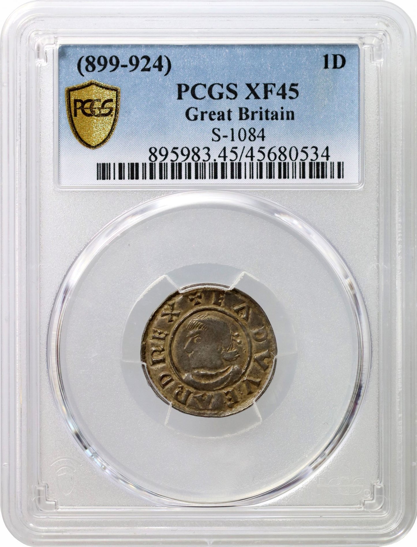 Edward the Elder Penny, Portrait type, Winchester style, Wulfred, XF45