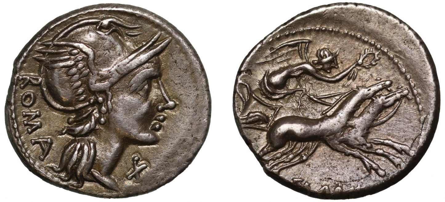 L. Flaminius Chilo,  Silver Denarius