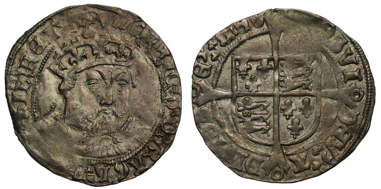 Henry VIII Groat, bust 1, mint mark lis, annulets in forks