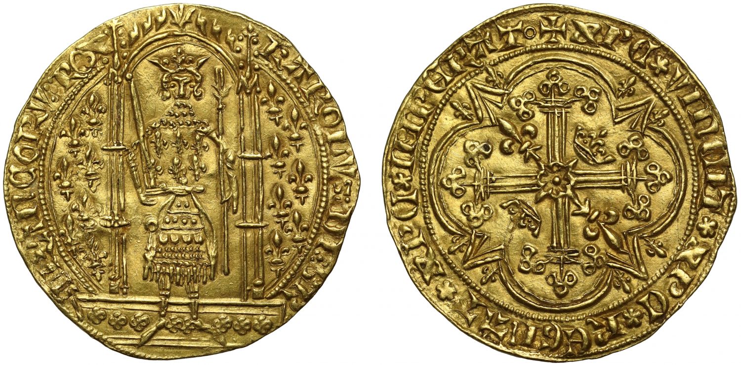 France, Charles V gold Franc à Pied, issued from 1365