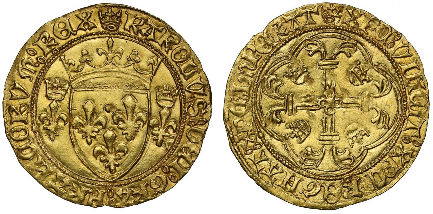 France, Charles VII Ecu d'Or Neuf à la Couronne, Paris Mint