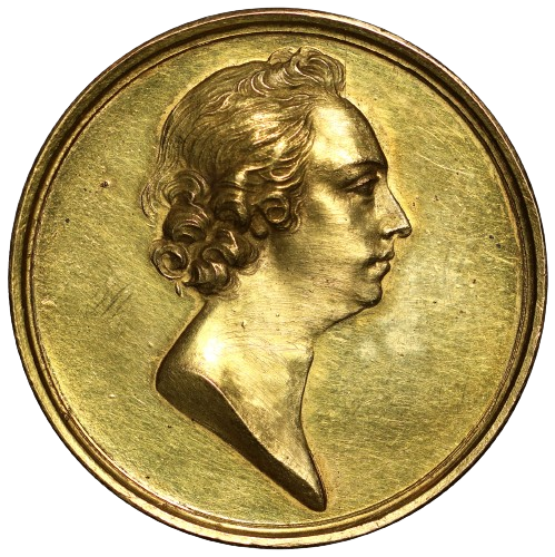 Gold Jacobite Medal , Prince Charles Edward Stuart, Oak Society, 1750 