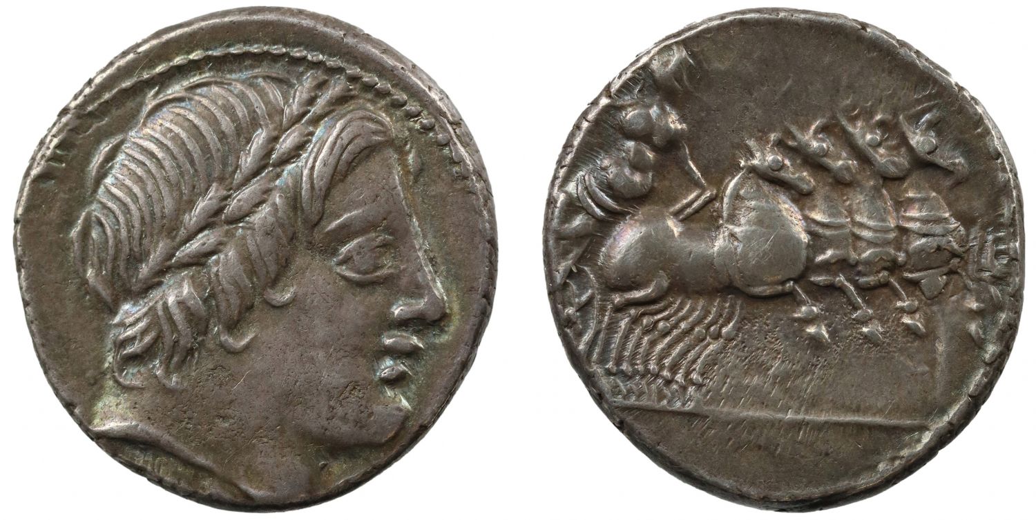 GAR, OGVL, VER, silver Denarius.