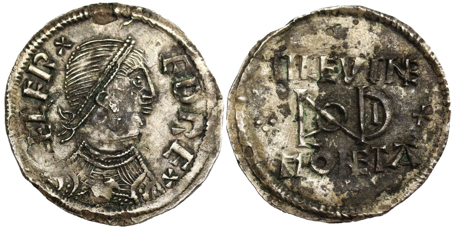 Alfred the Great Penny, Portrait type, phase III, London, Tilewine, London monogram, ex Ashmolean Museum, Hird and Morrison