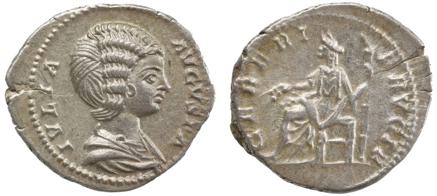 Julia Domna, silver Denarius, Ceres.