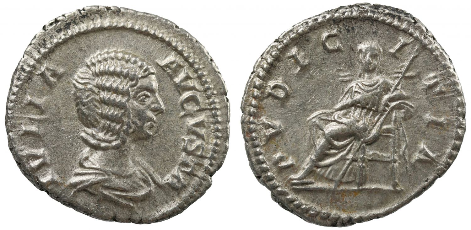 Julia Domna, Silver Denarius, Pudicitia.