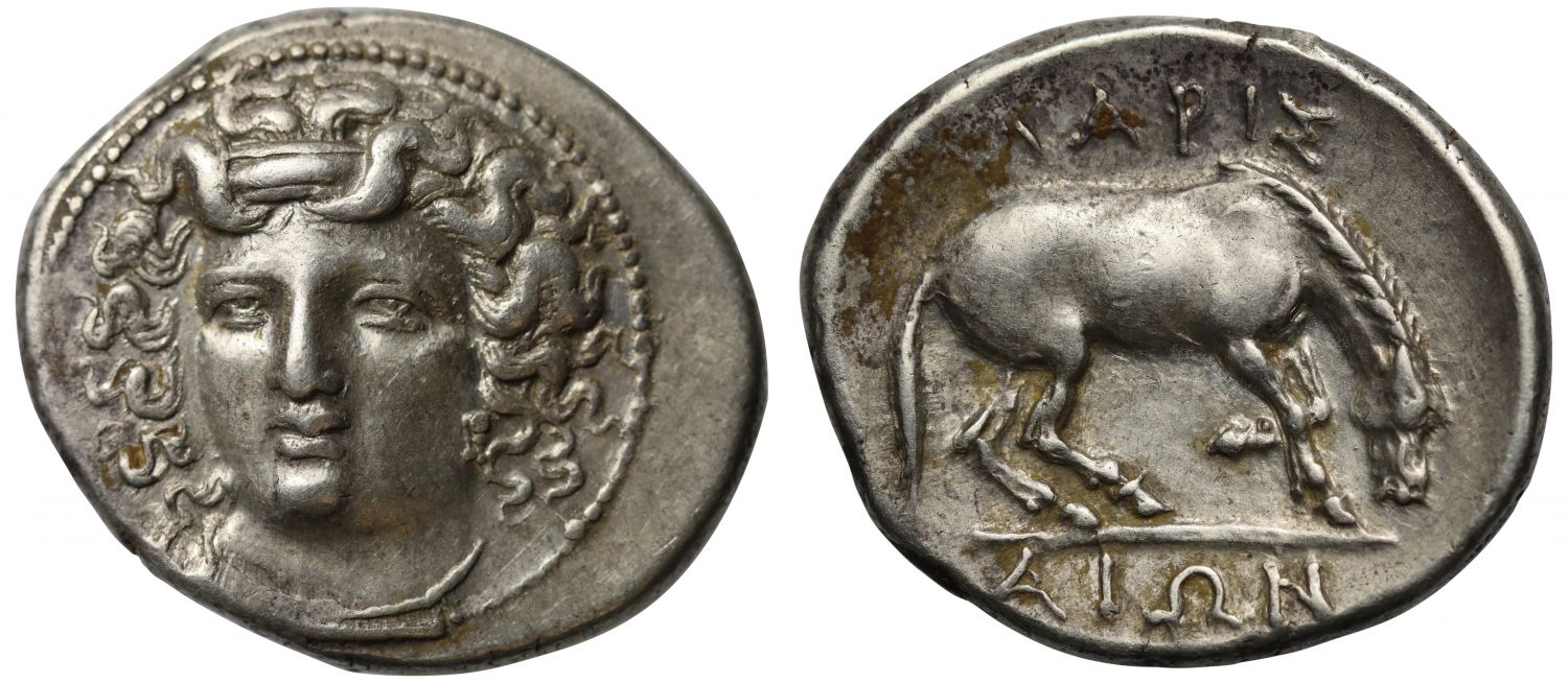 Thessaly, Larissa, Silver Drachm, Ch XF 5/5 4/5.