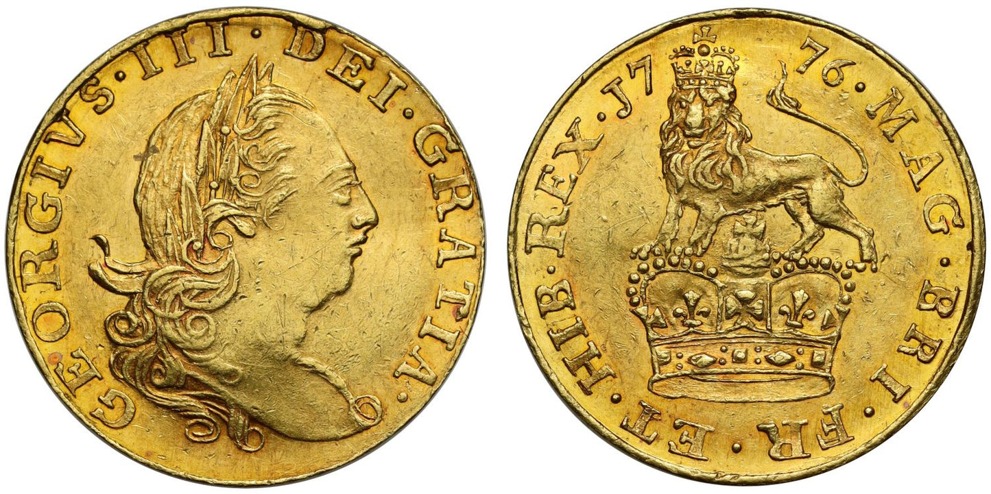 George III 1776 pattern Third-Guinea, Year of American was of Independence