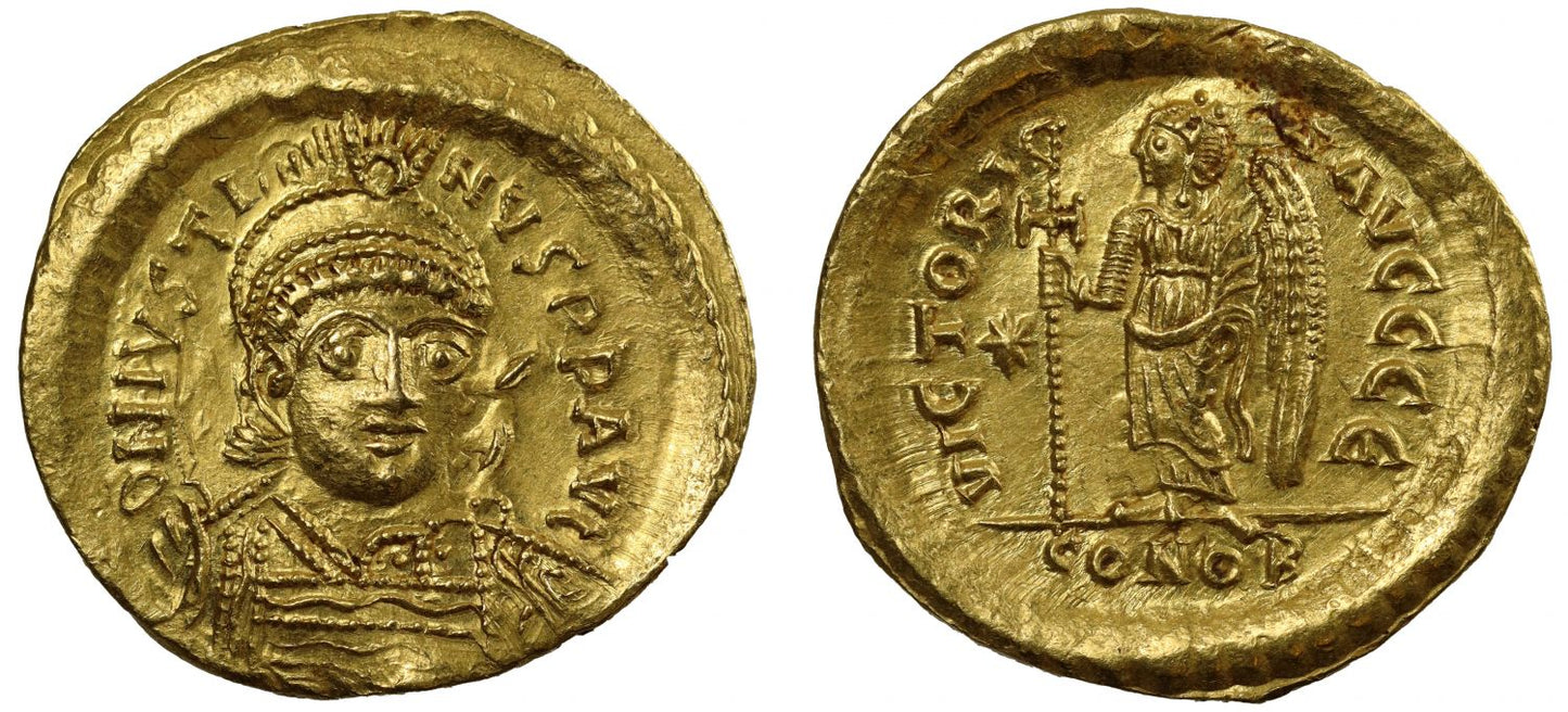 Justin I, gold Solidus.