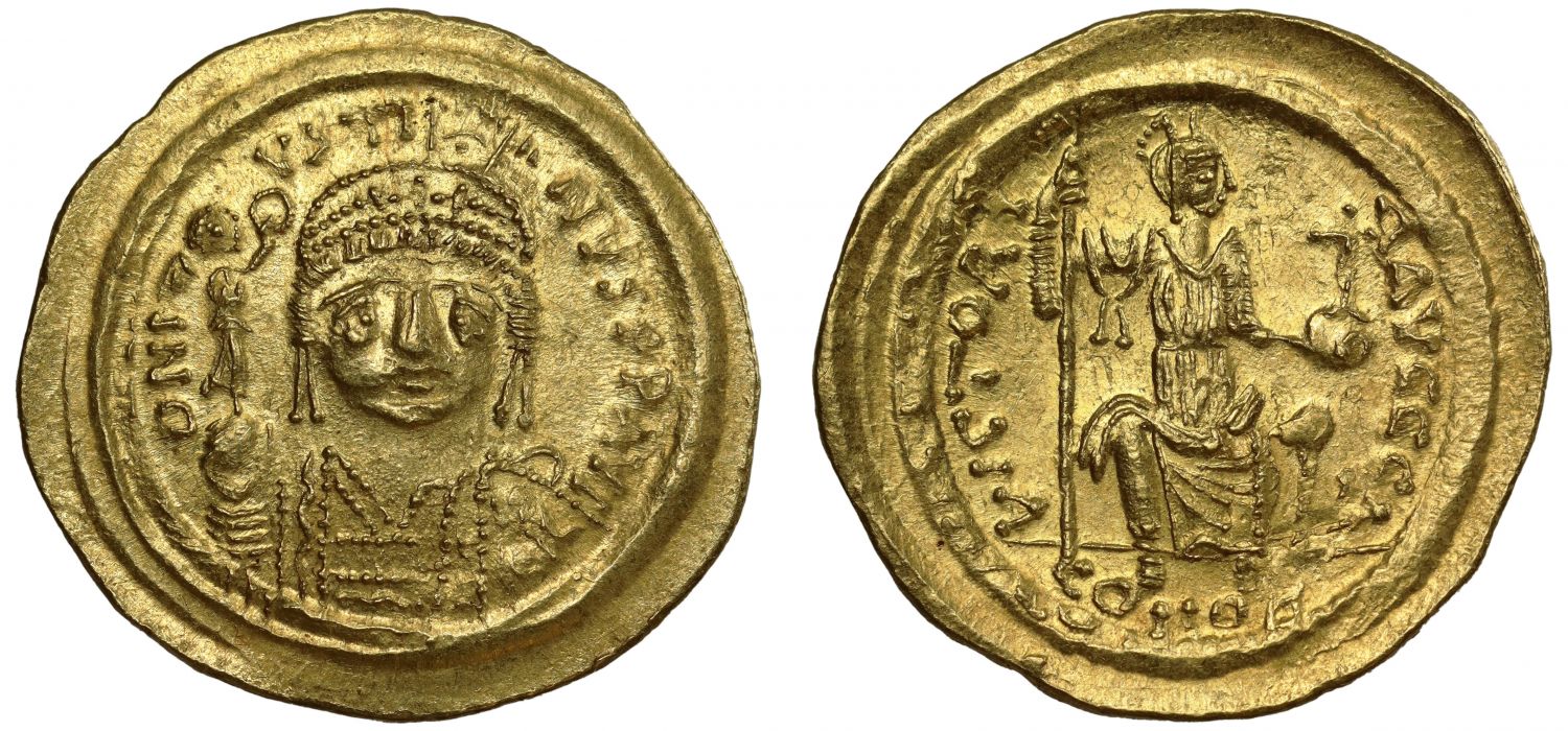 Justin II, Gold Solidus, officina Δ.