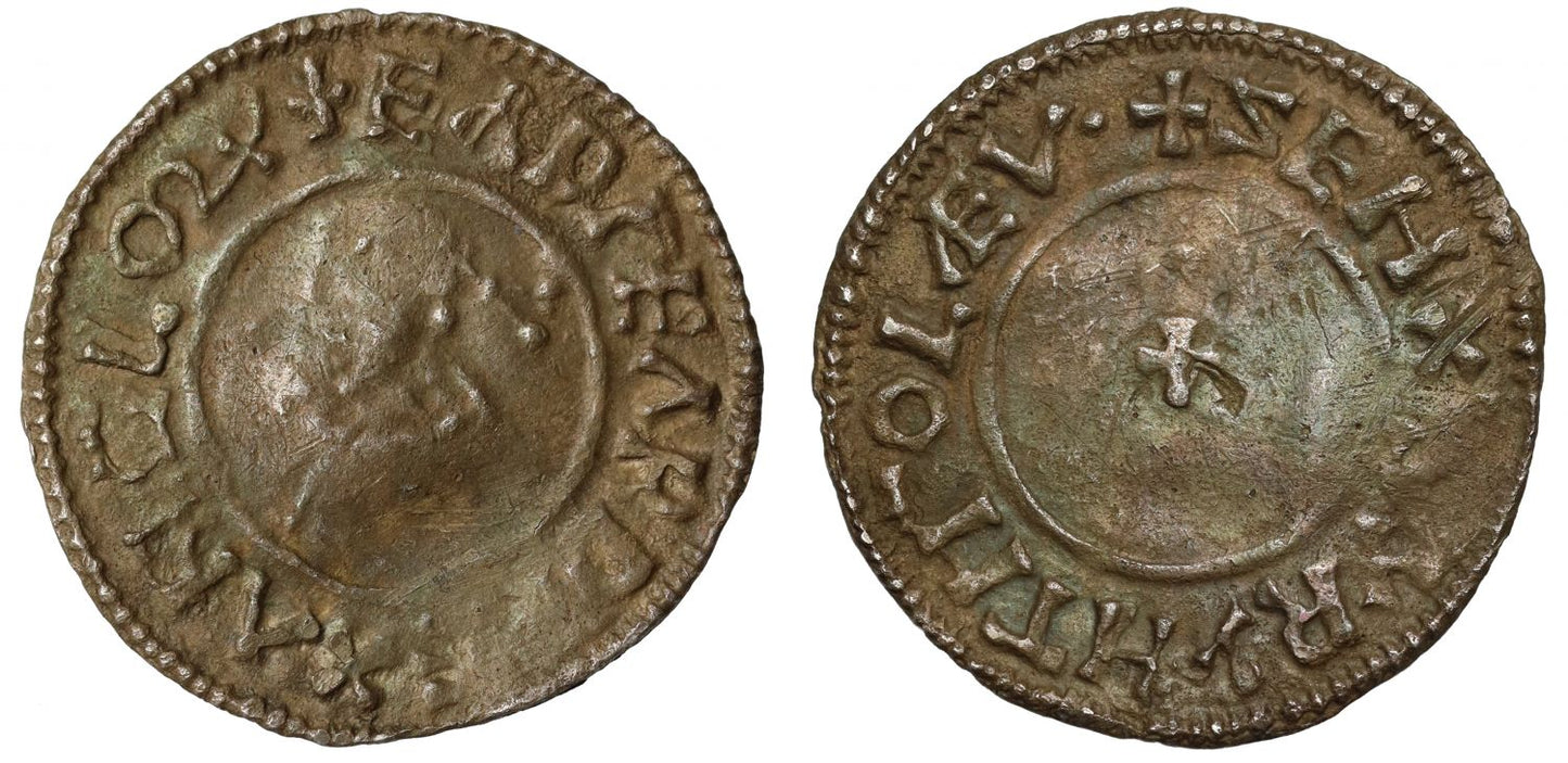 Edward the Martyr Penny, Lewes Mint, moneyer Seaxberht