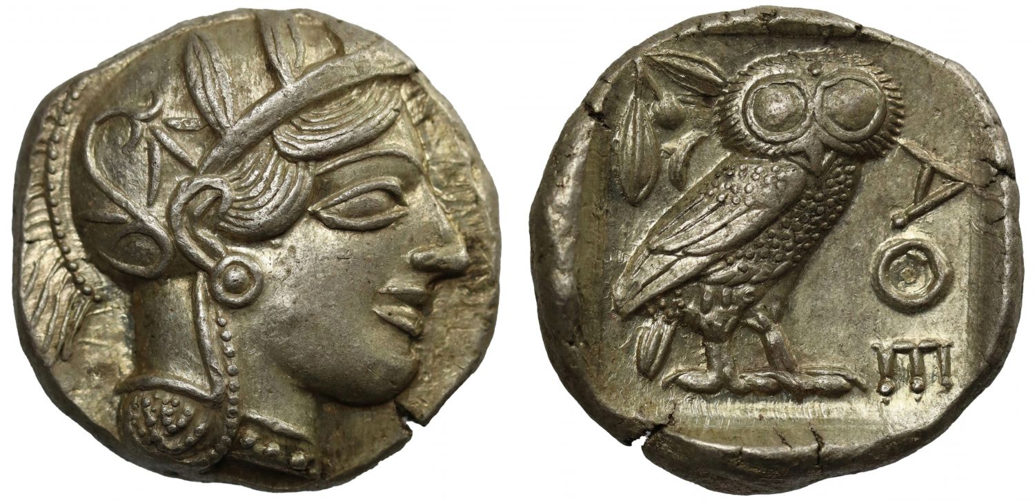 Athens, Silver Tetradrachm, Ch AU 5/5 5/5.