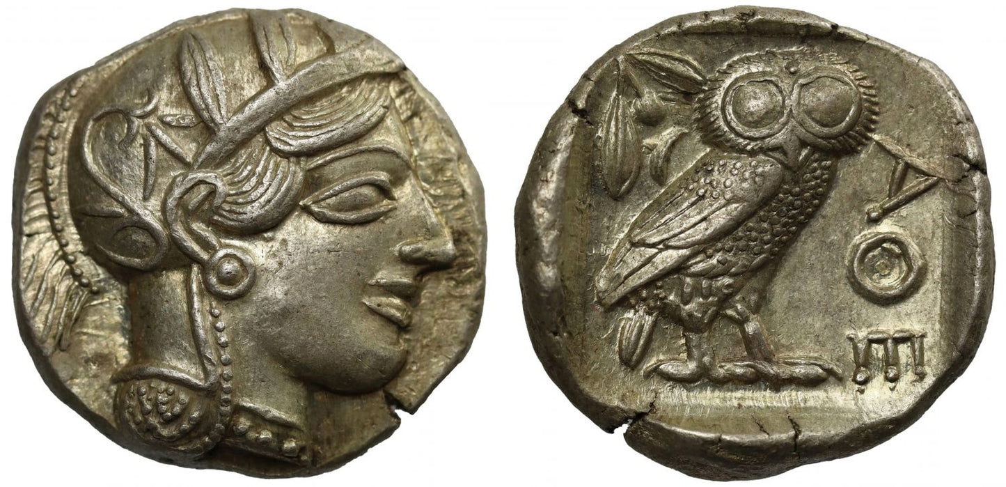 Athens, Silver Tetradrachm, Ch AU 5/5 5/5.