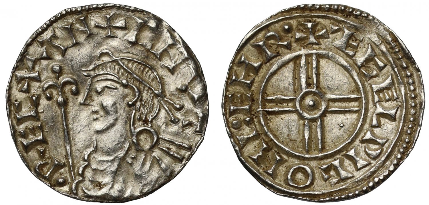 Canute Penny, Short cross type, Leicester, Aegelwig
