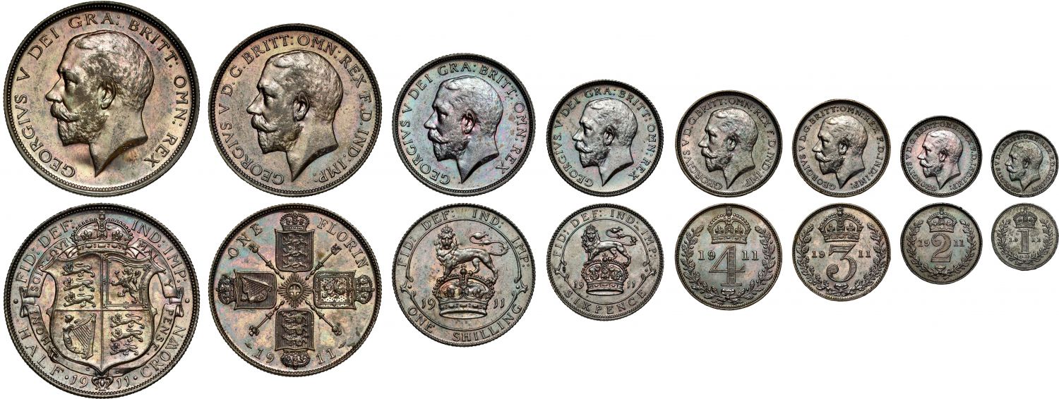 George V 1911 8-coin silver Proof Set