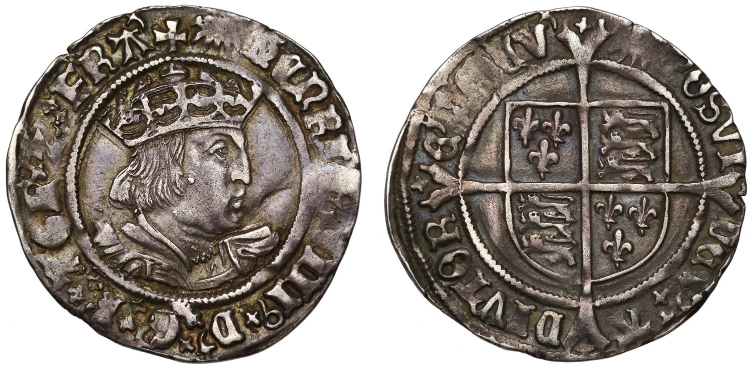 Henry VIII Groat, 2nd coinage, Tower mint, mm sunburst for birth of Edward VI