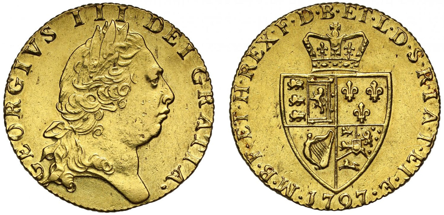 George III 1797 Guinea, fifth head, spade type reverse