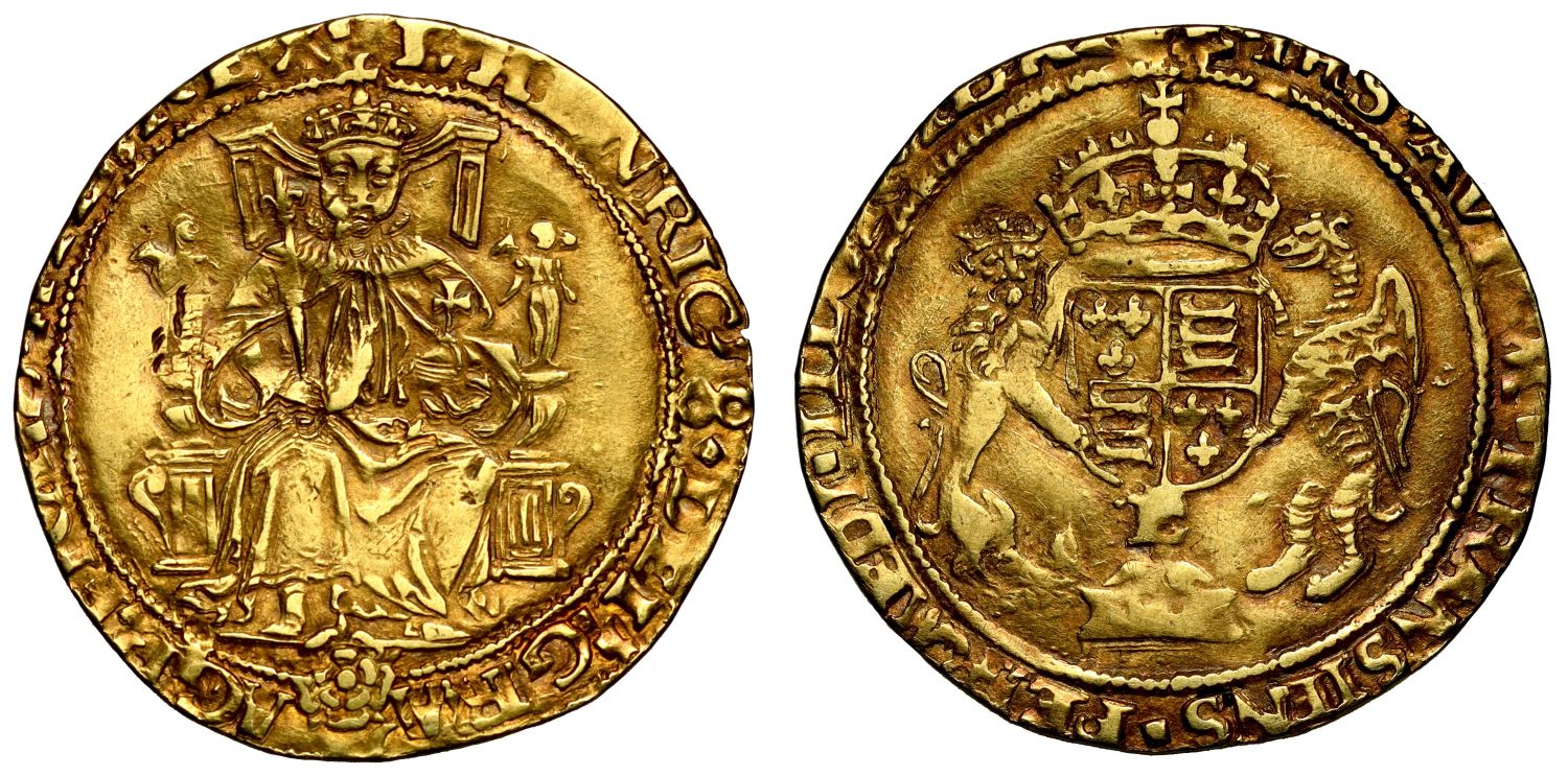 Henry VIII Half-Sovereign, posthumous issue under Edward VI, AU53
