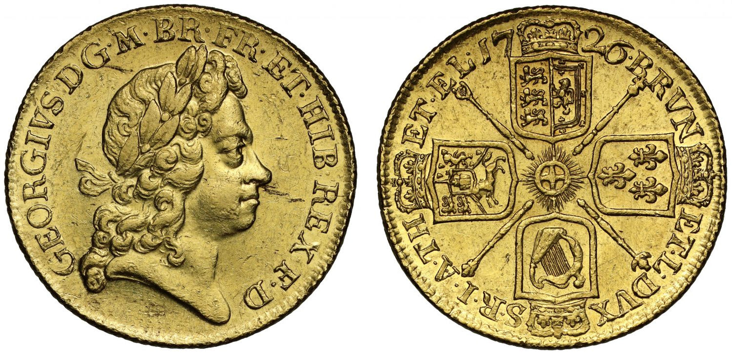 George I 1726 Two-Guineas, final year for denomination in this reign