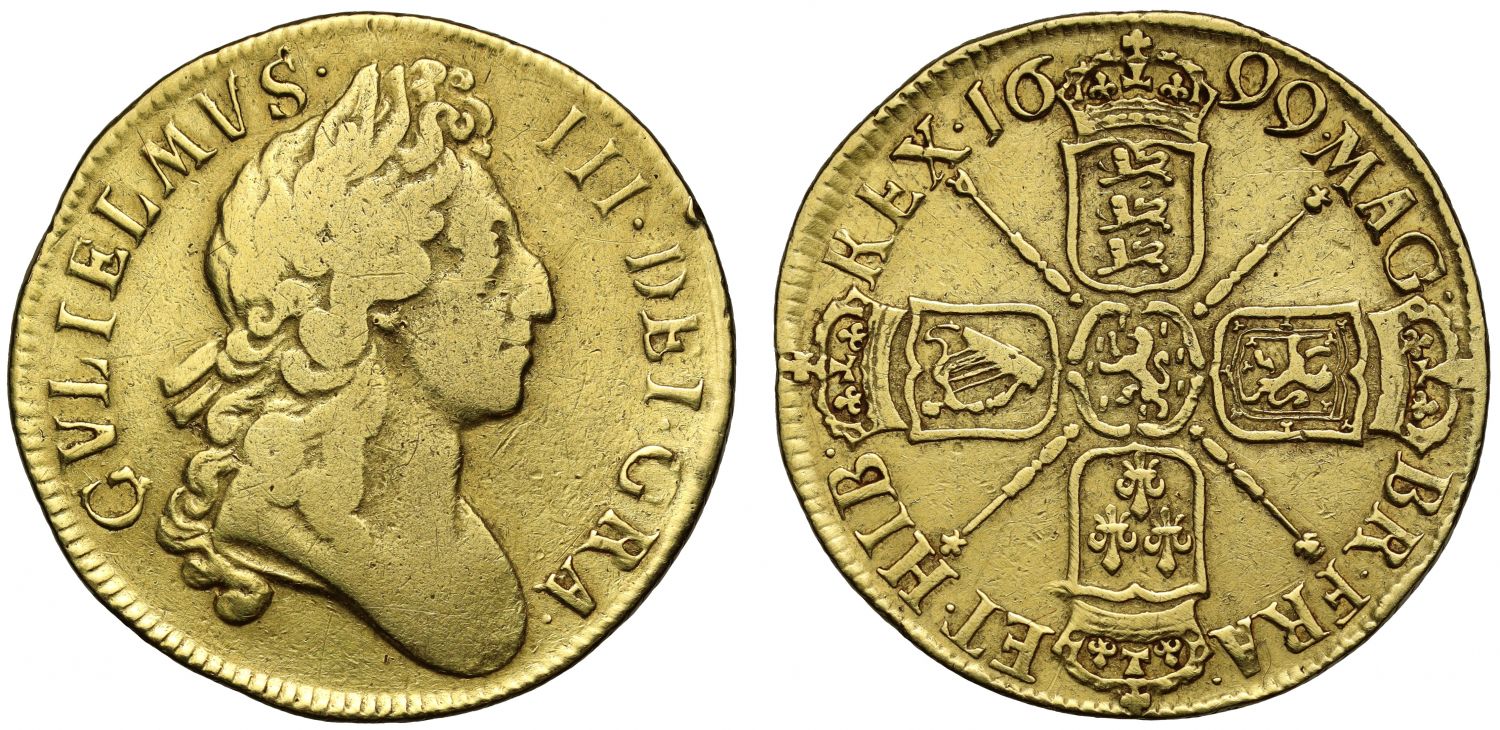 William III 1699 Guinea, one of the rarest dates of the reign
