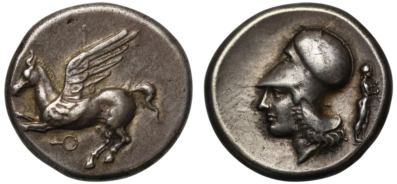 Corinth, Silver Stater, c. 405-345 BC, Ch VF 4/5 3/5