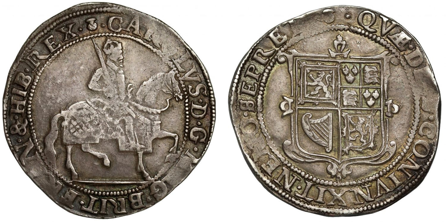 Scotland, Charles I Thirty-Shillings, first coinage, 'SEPRET' error in legend
