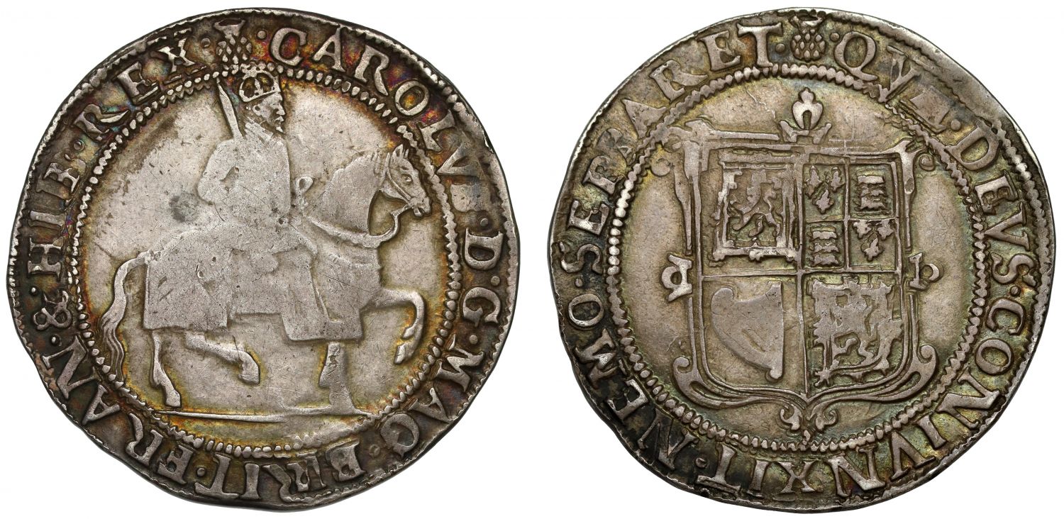 Scotland, Charles I Thirty-Shillings, 1st coinage with James VI horseman, ex Chesser