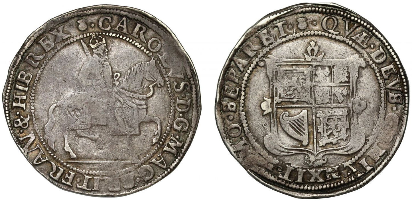 Scotland, Charles I Thirty-Shillings, first coinage with James VI hors