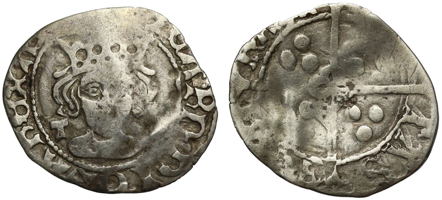 Richard III Penny, York mint, Archbishop Rotherham with T and key by bust
