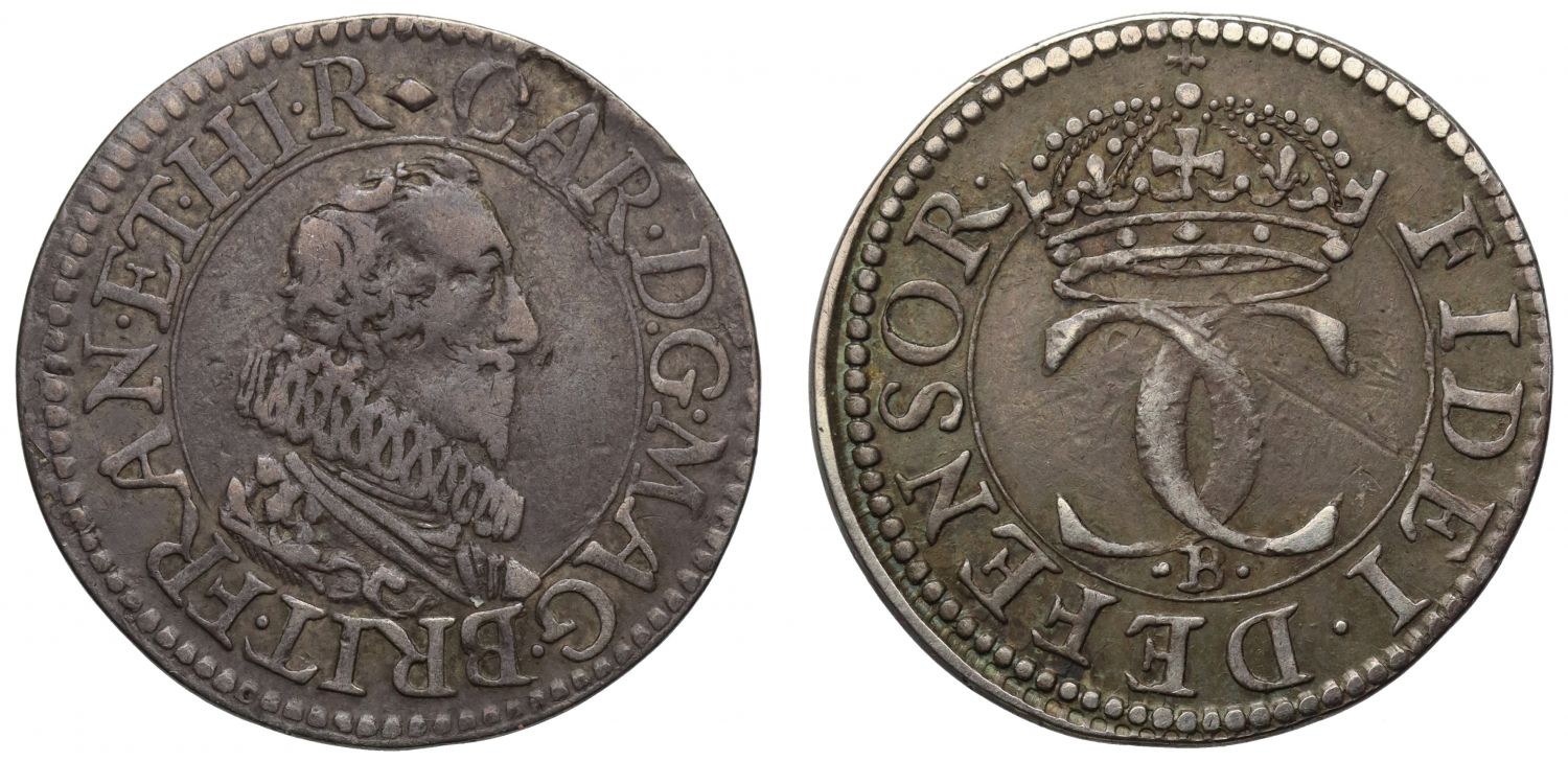 Charles I Pattern silver Twopence or Halfgroat by Nicholas Briot