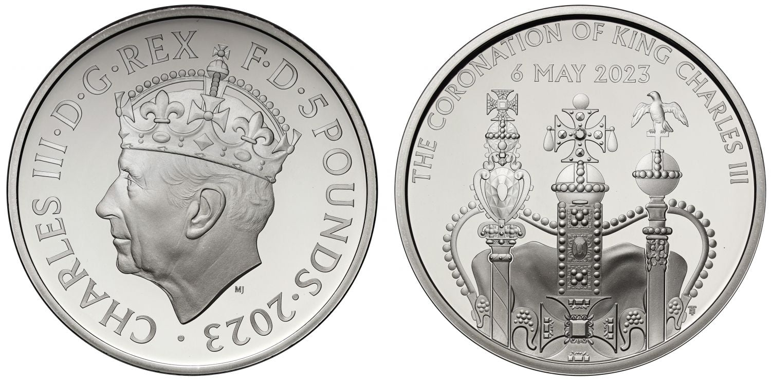 * Charles III 2023 silver proof £5 Coronation
