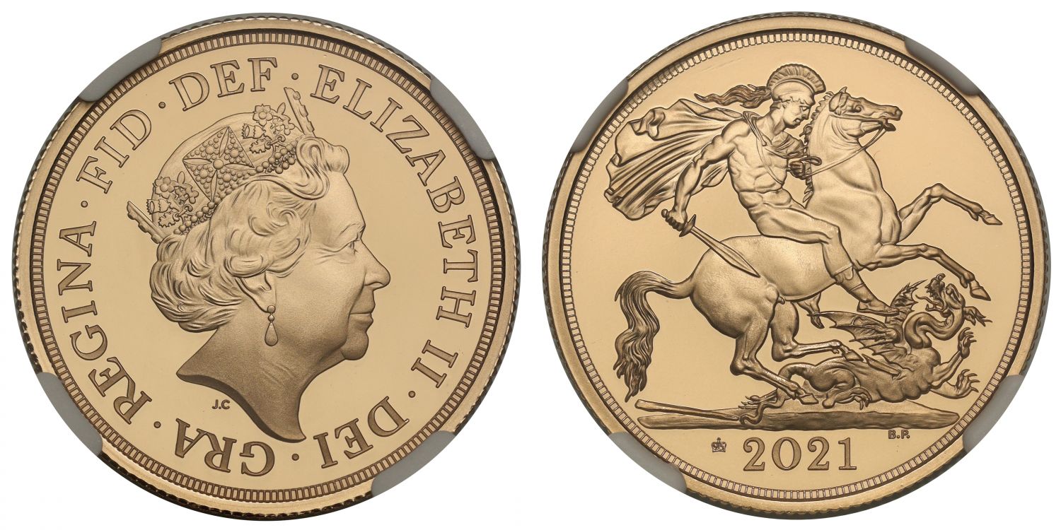 Elizabeth II 2021 PF70 UC FR Two-Pounds, 95th birthday privy