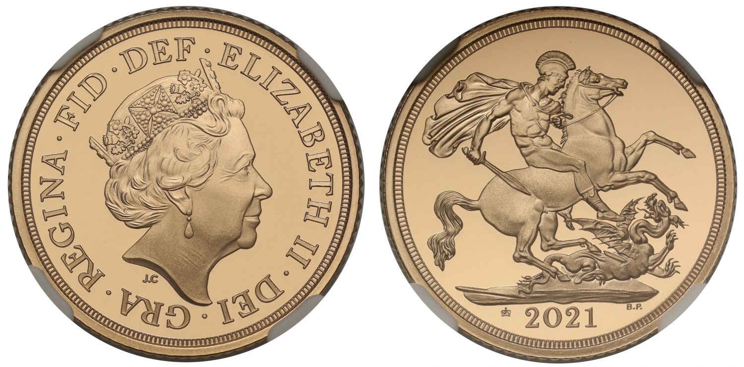 Elizabeth II 2021 proof Sovereign PF70 UC FR, 95th birthday privy